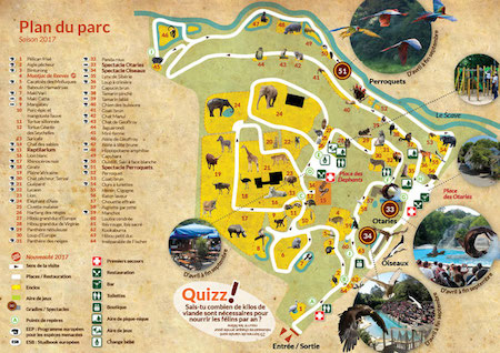 plan du Zoo de Pont Scorff, parc zoologique de Bretagne - Instinct animal