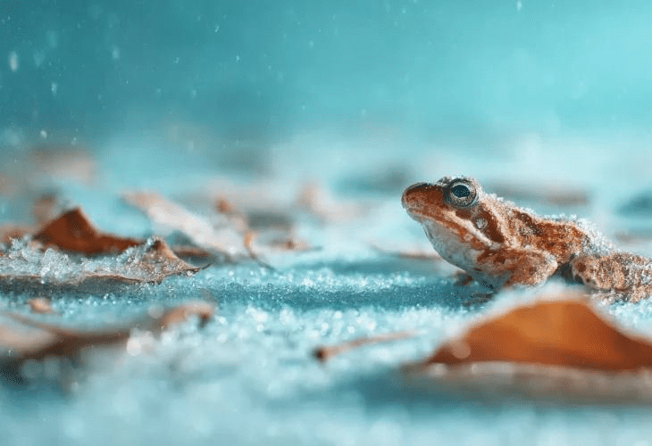 La grenouille des bois peut geler vivante pendant l'hiver